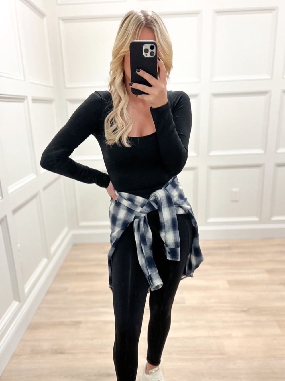 Klesis Black Long-Sleeve  Bodysuit